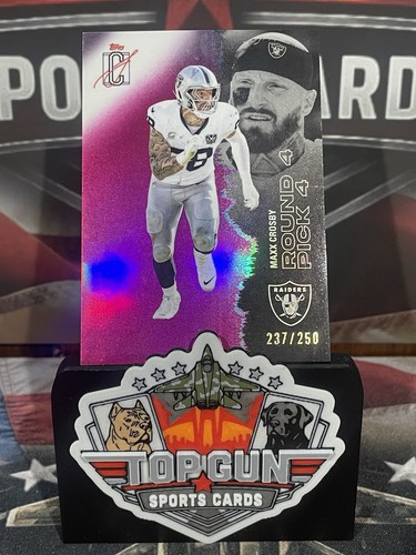 2025 Topps Signature Class Football 83 Maxx Crosby Chrome Magenta /250