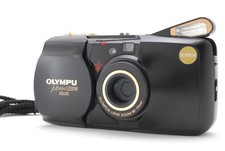  EXC 5 Olympus  mju Zoom Deluxe Black Point  Shoot Film Camera From JAPAN