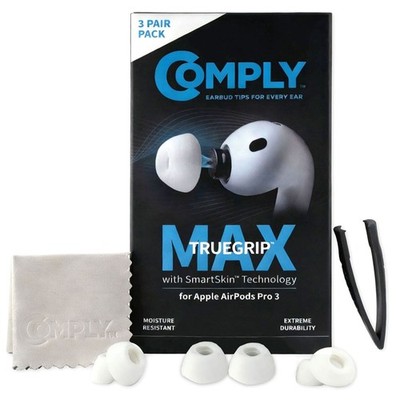 Comply TrueGrip MAX Ohrstöpsel für Airpods Pro 3 Weiss Größe Mix