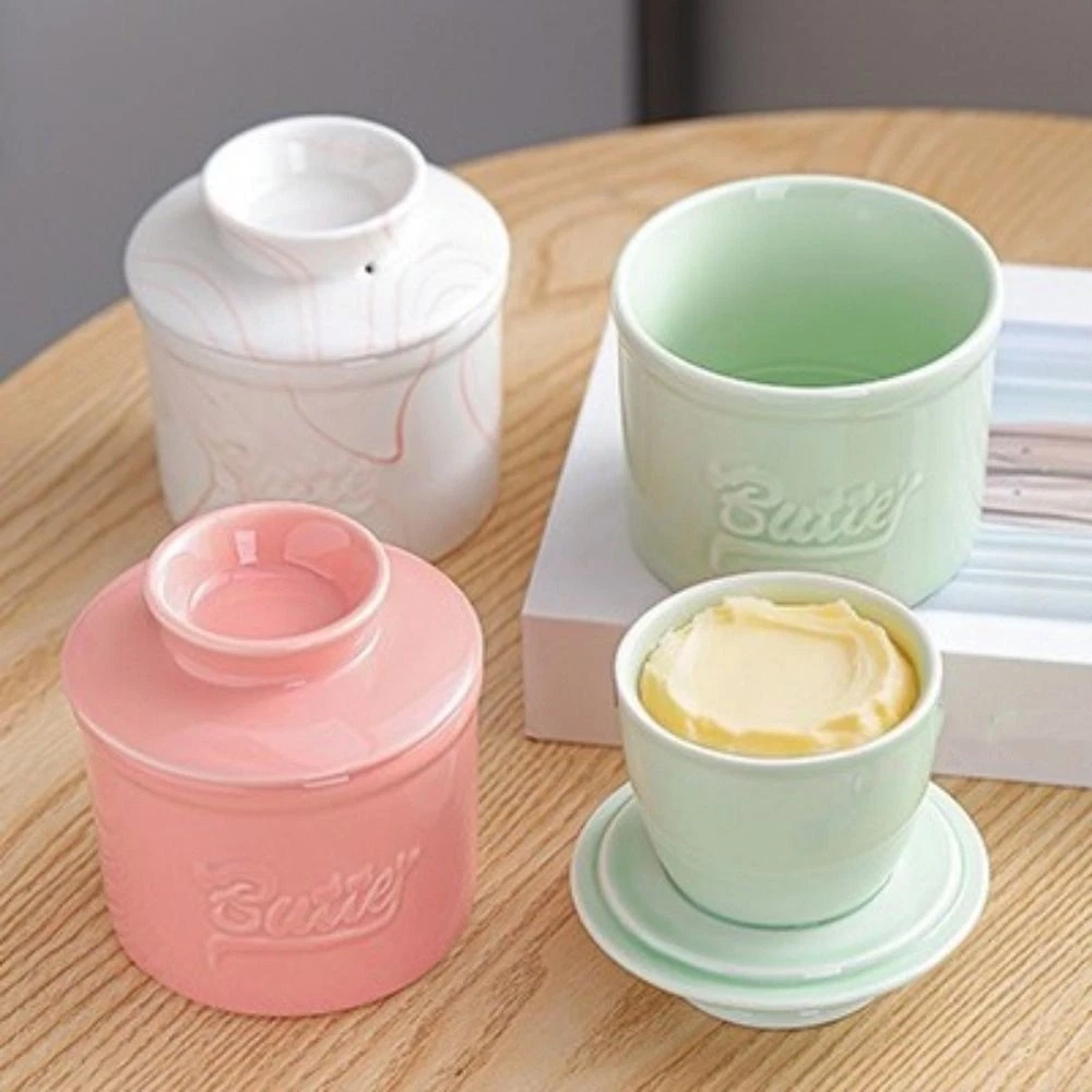 Large Capacity Round Butter Box Keep Fresh Butter Storage Container Farmhouse