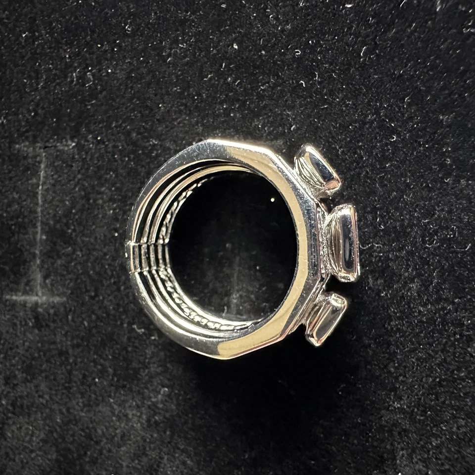 David Yurman Sterling Blue Topaz Five Row Metro Cable Ring Size 7 - Image 4 of 4