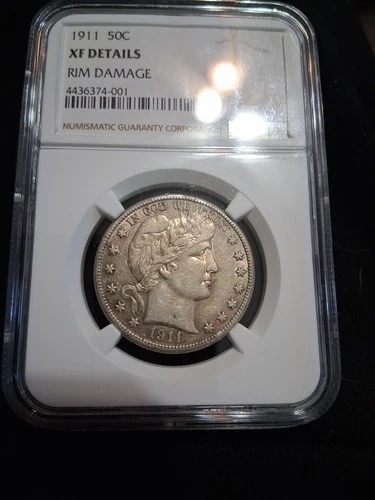 1911 Barber Half Dollar 50c NGC Certified XF Details