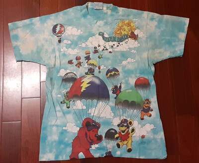 Vtg 1993 Grateful Dead Greg Genrich Tie Dye Shirt L Liquid Blue