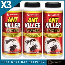 ANT KILLER POWDER PESTSHIELD INDOOR OUTDOOR COCKROACHES BEETLES TRAPS 150G x3