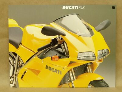 Vintage NOS Ducati 748 Motorcycle Factory Spec Sheet Brochure