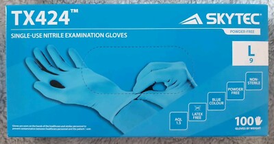 Skytec TX424 100er Box Nitril Einweghandschuhe Gr. L latex- und puderfrei