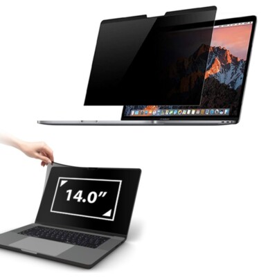 Abnehmbarer 16:9 Aspekt Laptop Sichtschutz, Anti Blaulicht Blendung 14 Zoll