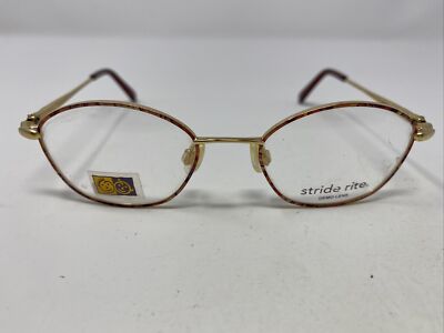 Stride Rite sr-11 118 45-17-130 Gold/Brown Full Rim Metal Eyeglasses Frame ZT30