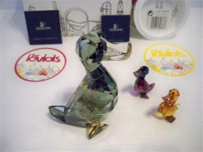 SWAROVSKI DUKE WITH LILY & LUKE 1041298 & 1039868 LOVLOTS DUCKS