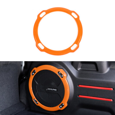 Car Rear Trunk Speaker Cover Trim Ring For Jeep Wrangler JL Rubicon 2018+ Orange