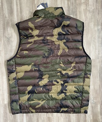 Polo Ralph Lauren Camo Packable Down Vest 750 Fill Medium | eBay