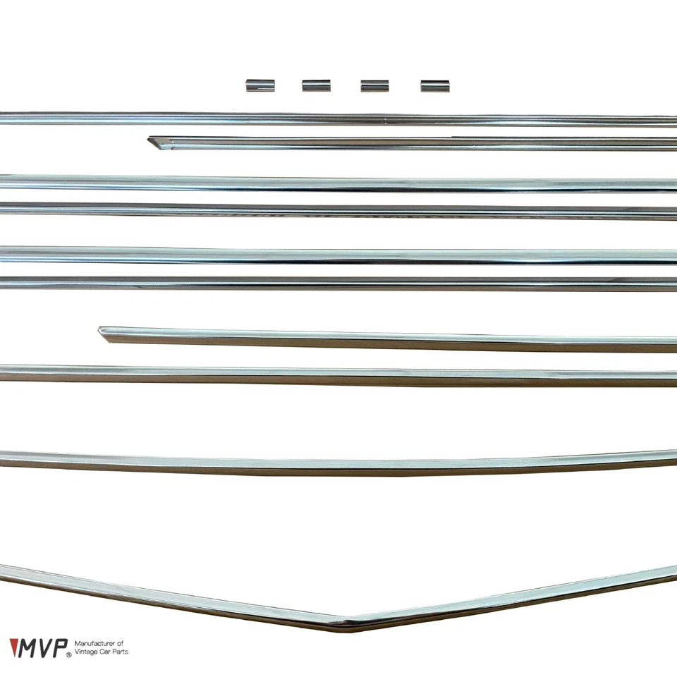 MVP BMW 2002 Chrome Belt Trims ASSY (10PCS Trims + Complete Hardware), Brand New - Image 2 of 4