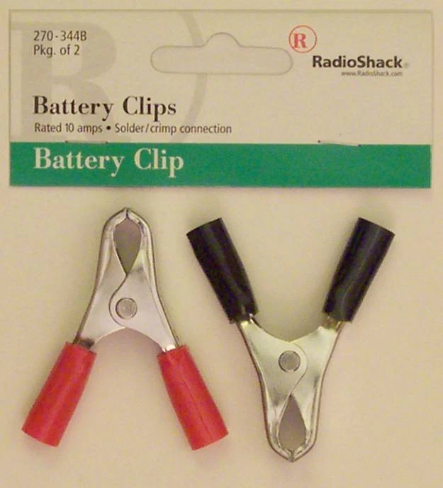 RadioShack 270-344 Heavy-Duty Replacement Battery Clips Claws 10A 10 Amps