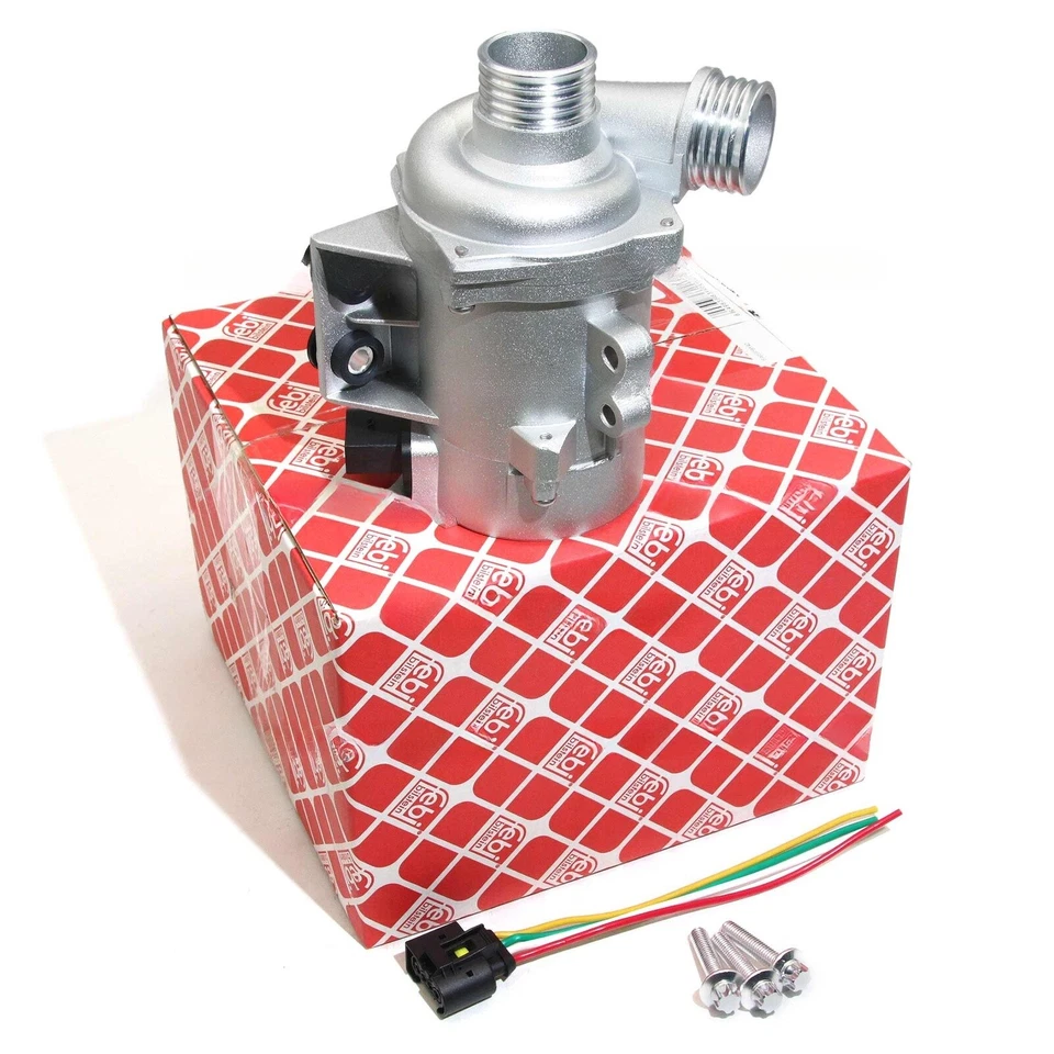 Bomba de agua eléctrica FEBI + kit de termostato para BMW 328i 528i 530xi 525xi X3 X5 Foto 3 de 4