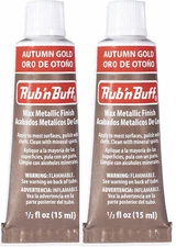 M00225x2 MOREZMORE Fresh Amaco Rub 'n Buff AUTUMN GOLD 2 Pack Wax Metallic