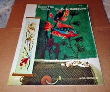 ANN LEE DESIGNS ~ EXOTIC FISH ~ ST CROIX COLL. ~ BELL PULL ~ CROSS STITCH *NEW