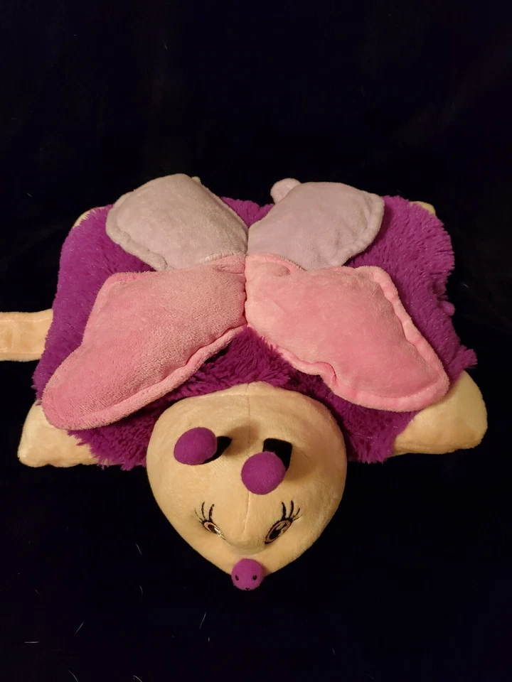 Almohada Mascotas PeeWee 2010 Rosa y Púrpura Mariposa Peluche  Foto 4 de 4