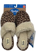 Floopi Women's Zelda Faux Suede Scuff Slippers Leopard