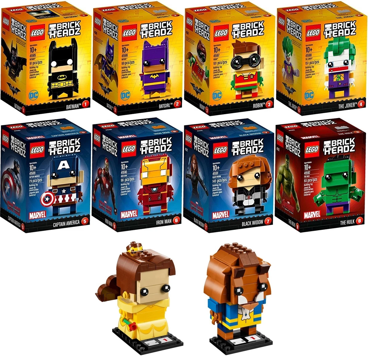 LEGO BrickHeadz - 10-Pack Complete Set [Building Toys, Disney, Marvel, DC]  NEW