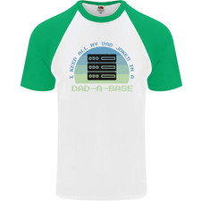 Dad a Base Funny Fathers Day Jokes Mens S/S Baseball T-Shirt