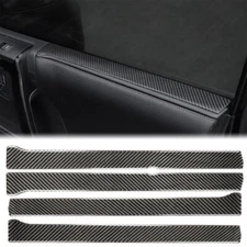4PCS Real Carbon Fiber Interior Door Window Panel Cover Trim Fits 10-21 4Runner