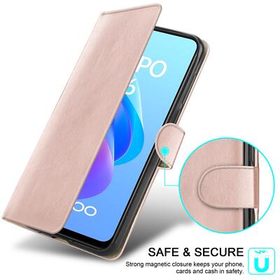 Per Oppo A76 Custodia,Sottile Pelle Portafoglio Libro - Foto 9