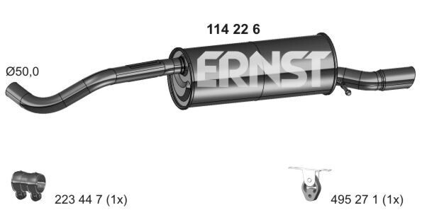 Ernst EndschalldäMpfer FüR Audi A1 VW Polo V-image