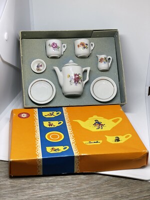 SERVICE A CAFÉ ENFANT PORCELAINE DÎNETTE VINTAGE DOLLS MELITTA poupée EUR 40,00 - FR