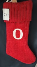 Target Wondershop Red Knit White Initial O Monogram Christmas Stocking 17 In