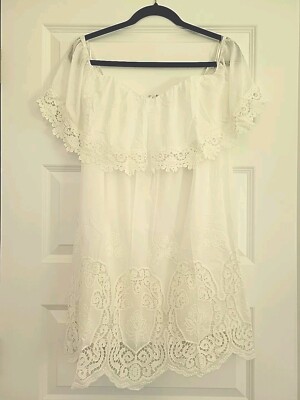 lucy paris off the shoulder dress Lucy Paris Catarina Off-The-Shoulder Polka Dot Maxi Dress - Cream Black
