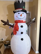 Winter Wonder Lane 8 Foot Inflatable Snowman Christmas Holiday Tradition Tested