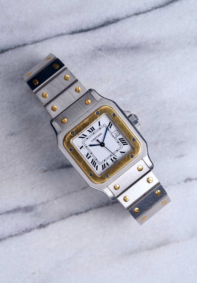 Vintage Cartier Santos Carree 80s Automatic Ref 2961 Two
