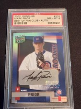 2002 Donruss Fan Club - Mark Prior Rookie Card 210 Signed 1661350 Psa 8