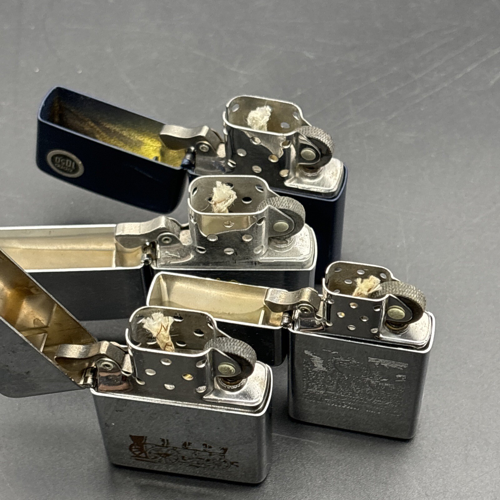 4 Zippo Lighters Maine Lobster, Saipan Wagon eBay