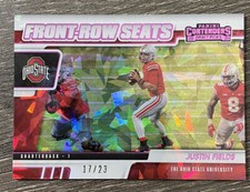 2021 Panini Contenders Draft Justin Fields Front Row Seats Pink Cracked Ice /23