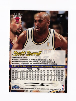 SPUR シュプール 1996年　12冊セット 1997-98 Ultra #20 Scott Burrell Golden State Warriors UConn | eBay