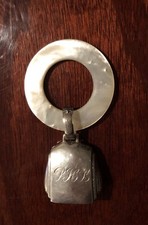 Sterling Silver Baby Rattle/Teething Ring Marked