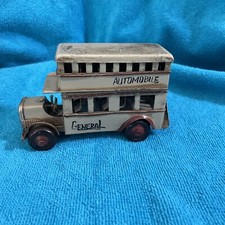Metal Double Decker Bus Toy Tin Automobile General Limited Edition