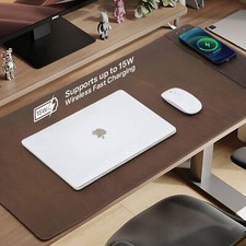 Kabelloses Mauspad aus Leder mit 15 W wasserdicht Öl für Laptops und Telefone