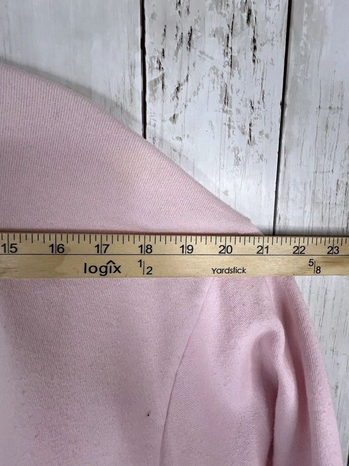 Sudadera De Colección Guess Spell Out Hecha en EE. UU. Manchas Imperfectas Medianas Rosa Años 80 Foto 3 de 4