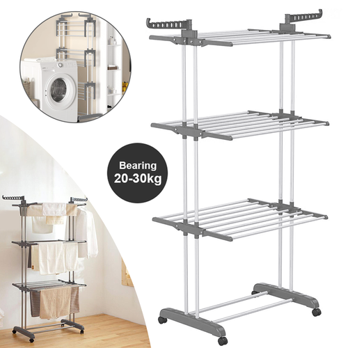 4 Tier Foldable Extra Large Clothes Airer Indoor Outdoor Laundry Dryer