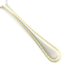 Oneida GOLDEN BELMONT Stainless Rope Edge Gold Accent Silverware CHOICE Flatware