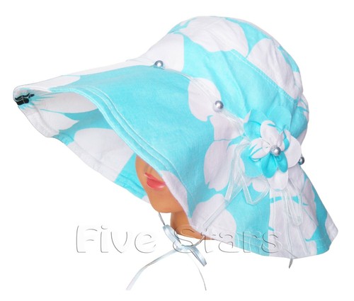 Cappello da sole bambina bambino cotone estivo floppy cap taglia 9-18 mesi 1-2-4-6-8 anni - Foto 12 di 39