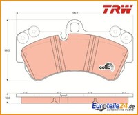 Bremsbelagsatz, Scheibenbremse Cotec Trw GDB1547 FüR Vw