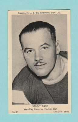EISHOCKEY - SONNY ROST - A & B C GUM - ALLE SPORTSERIEN - 1954