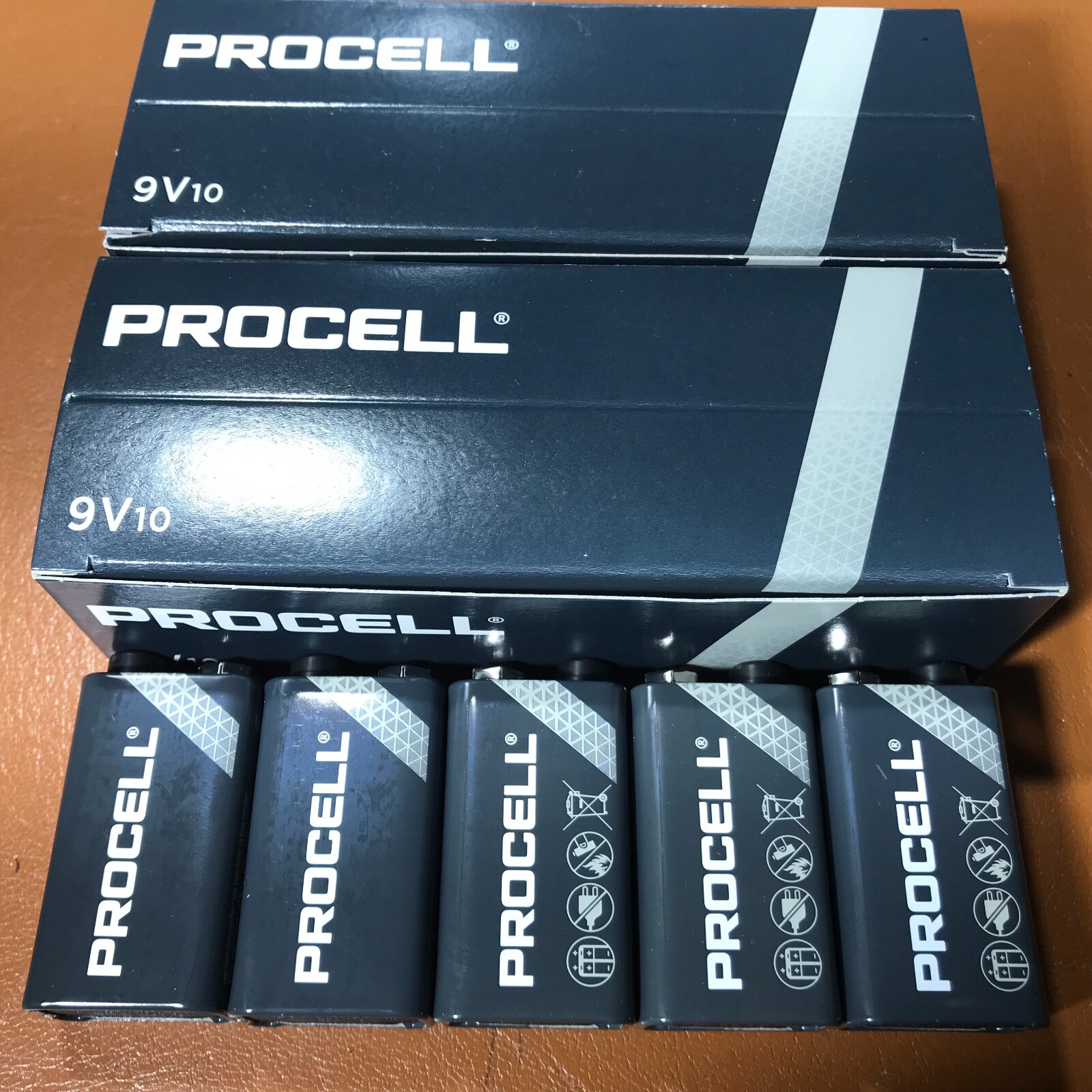 4 Duracell 9V Industrial PROCELL Alkaline Batteries Smoke Alarm LR22