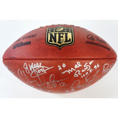 NFL Hall of Fame Members Signed Football Art Shell, Jim Kelly, Walter Jones More