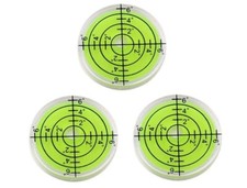 3Pcs Circular Bubble Level Bullseye Degree Marked Surface round Spirit Levels Me