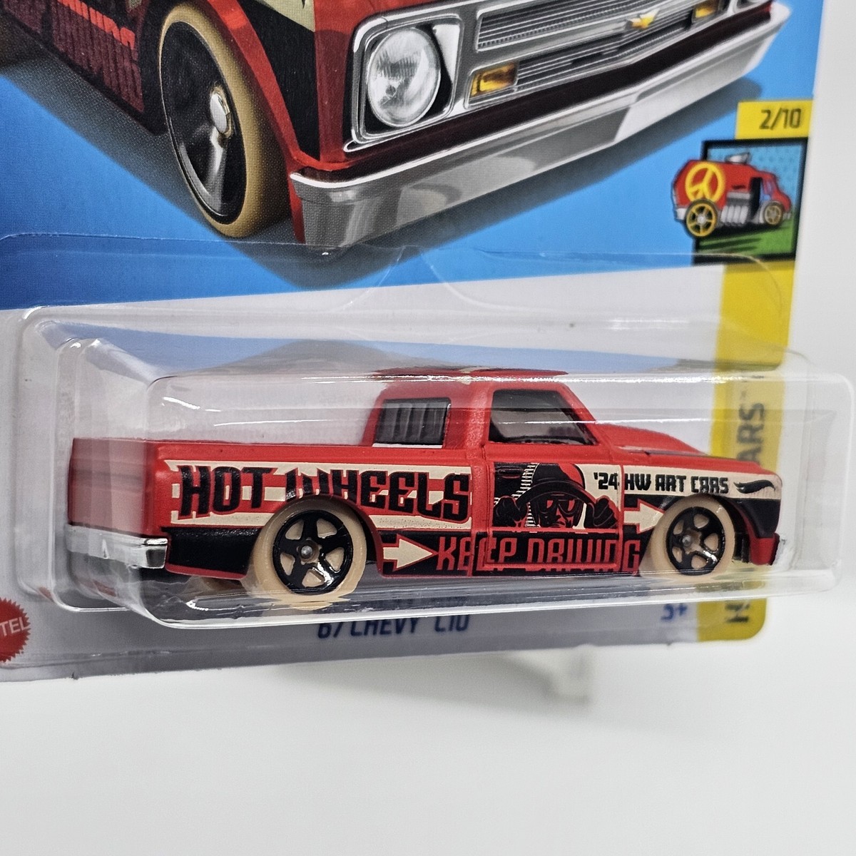 HOT WHEELS '67 CHEVY C10 RED 2024 Series HW ART CARS | eBay