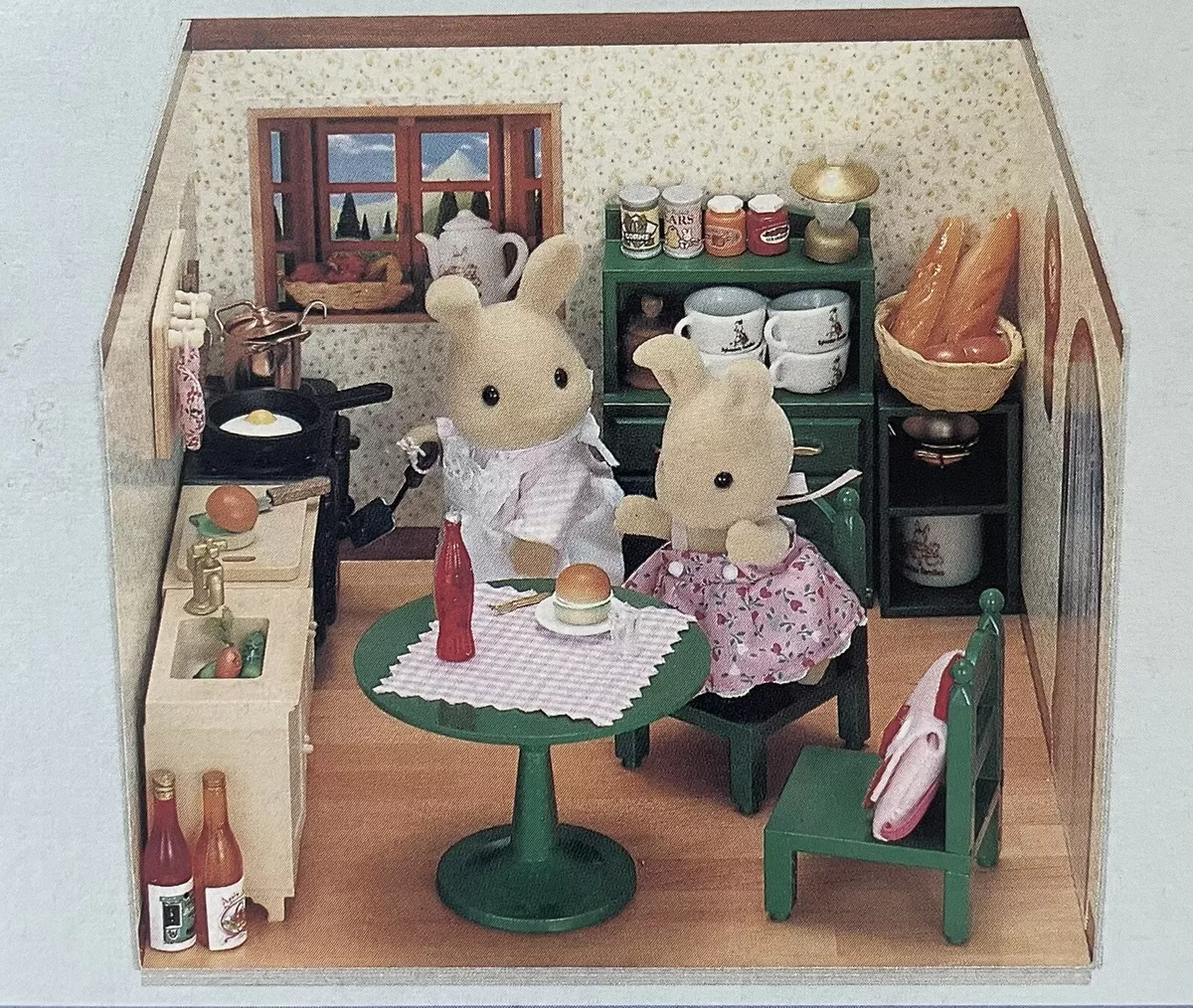 Sylvanian Families Calico Critters Kitchen Scene Dining Room Set